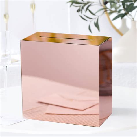 UNIQOOO Metallic Rose Gold Mirror Acrylic Wedding 